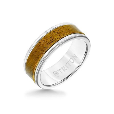 8MM White Tungsten Carbide Ring 11-6083WCD8-G.00