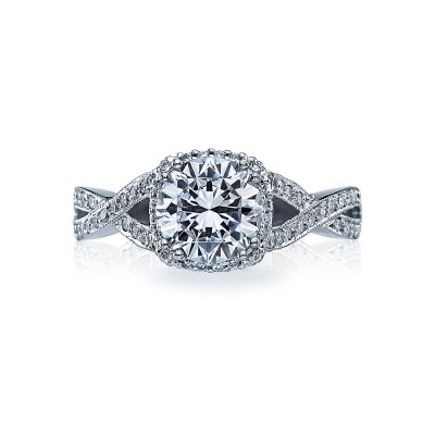 2627RDMD Platinum Tacori Dantela Engagement Ring