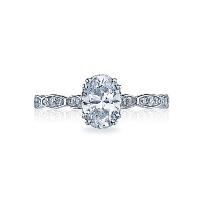 57-2OV75X55 Platinum Tacori Sculpted Crescent Engagement Ring