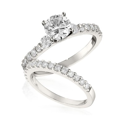 Gottlieb & Sons Engagement Ring Set: Classic Prong-Set