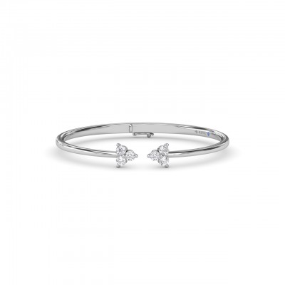 Whimsical Three Stone Bangle 