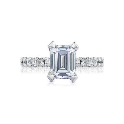 HT254525EC85X65 Platinum Tacori Petite Crescent Engagement Ring
