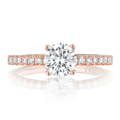 HT2545RD65PK 18 Karat Petite Crescent Engagement Ring