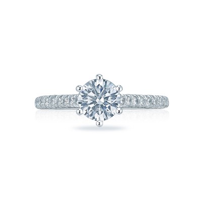 HT2546RD65 Platinum Tacori  Petite Crescent Engagement Ring