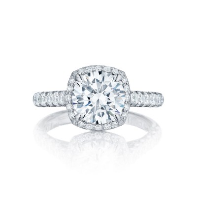 HT254725CU85 Platinum Tacori Petite Crescent Engagement Ring
