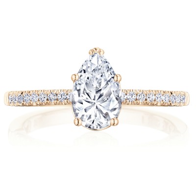 Tacori P104PS85X55FPK 14 Karat Coastal Crescent Engagement Ring
