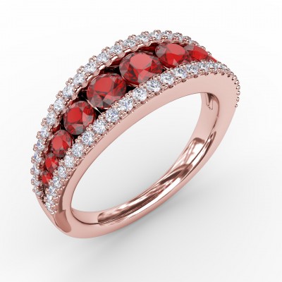 Walk This Way Ruby and Diamond Ring