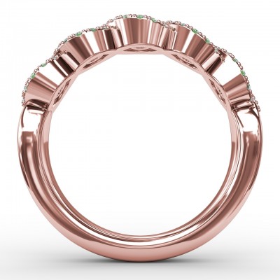 Hold Me Close Emerald and Diamond Twist Ring