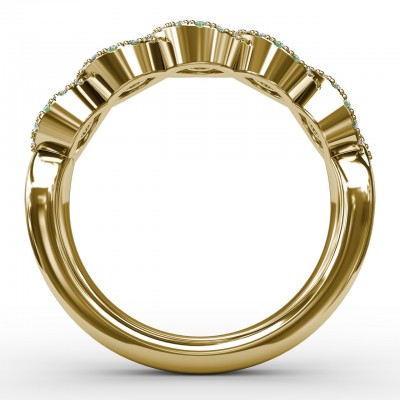 Hold Me Close Emerald and Diamond Twist Ring