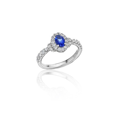 Pure Perfection Dainty Sapphire and Diamond Ring