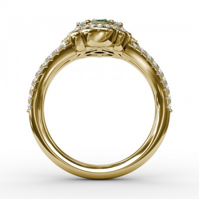 Make A Statement Emerald and Diamond Ring 