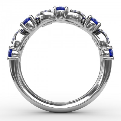 Marquise Sapphire and Diamond Ring 