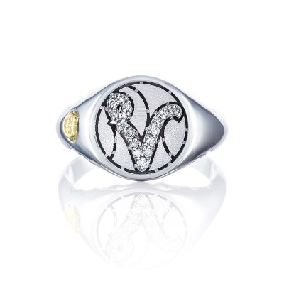 Pavé Monogram Ring sr194vsb
