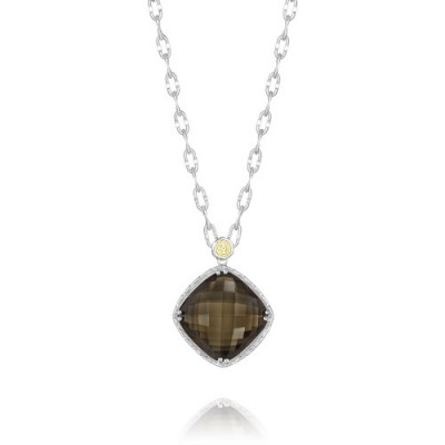 Truffle Bold Cushion Cut Gem Pendant    
