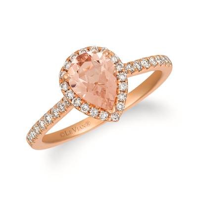 14K Strawberry Gold® Peach Morganite™ 3/4 cts. Ring