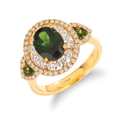 14K Honey Gold™ Pistachio Diopside® 2 cts. Ring