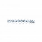 ROUND BEZEL DROPLET WEDDING BAND WITH DIAMOND