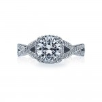 2627RDMD Platinum Tacori Dantela Engagement Ring