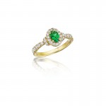 Pure Perfection Dainty Emerald and Diamond Ring