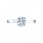 48RD65 Platinum Tacori Sculpted Crescent Engagement Ring