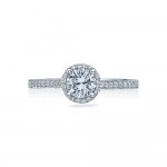 49RDP55 Platinum Tacori Sculpted Crescent Engagement Ring