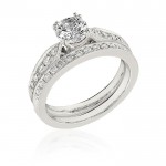 Gottlieb & Sons Engagement Ring Set: Vintage Inspired Cathedral