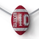 Buckeyes Sterling Football Pendant