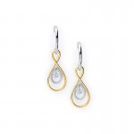 Shimmering Diamonds® Twisted Tear Drop Earrings SD12E03
