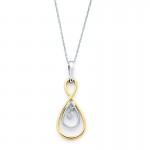Shimmering Diamonds® Twisted Tear Drop Pendant SD12P03