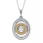 Shimmering Diamonds® Embedded Oval Pendant SD13P31/.50