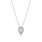 FP811SRDPS65PLT 18 karat Tacori Bloom 17" Pear Bloom Diamond Necklace