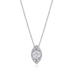 FP811VRDMQ65PLT 18 karat Tacori Bloom 17"  Marquise Bloom Diamond Necklace