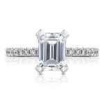 HT2545EC75X55  Platinum Petite Crescent Engagement Ring
