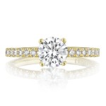 HT2545RD65Y 18 Karat Petite Crescent Engagement Ring