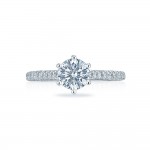 HT2546RD65 Platinum Tacori  Petite Crescent Engagement Ring