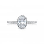 HT254715OV75X55 Platinum Tacori Petite Crescent Engagement Ring
