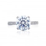 RoyalT HT2626RD85 Platinum Classic Crescent RoyalT Engagement Ring