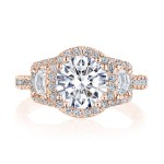 Tacori HT2677RD8PK 18 karat Petite Crescent RoyalT Engagement Ring