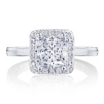 Tacori P1012PR7FW 14 karat Coastal Crescent Engagement Ring