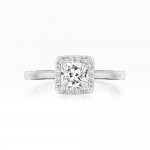 Tacori P101PR55FW 14 Karat Coastal Crescent Engagement Ring