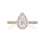 Tacori P103PS85X55FPK 14 Karat Coastal Crescent Pear Bloom Engagement Ring