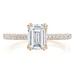 Tacori  P104EC75X55FPK 14 Karat Coastal Crescent Emerald Solitaire Engagement Ring