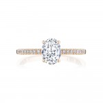 Tacori P104OV75X55FPK 14 Karat Coastal Crescent Oval Solitaire Engagement Ring