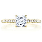 Tacori P104PR55FY 14 Karat Coastal Crescent Princess Solitaire Engagement Ring
