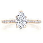 Tacori P104PS85X55FPK 14 Karat Coastal Crescent Engagement Ring
