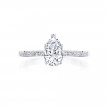 Tacori P104PS85X55FW 14 Karat Coastal Crescent Engagement Ring