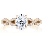 Tacori P105OV75X55FPK 14 Karat Coastal Crescent Oval Solitaire Engagement Ring