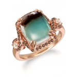 14K Strawberry Gold® Aquaprase Candy 3 3/4 cts Ring