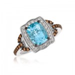 14K Vanilla Gold® Sea Blue Aquamarine® 1 5/8 cts. Ring