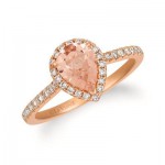 14K Strawberry Gold® Peach Morganite™ 3/4 cts. Ring